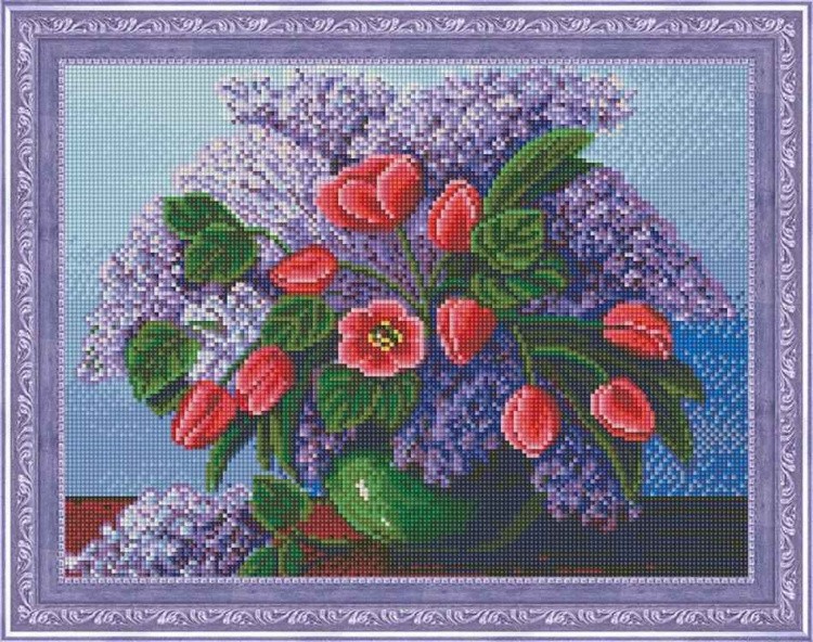 Алмазная вышивка «Весенний букет» — картинка 2