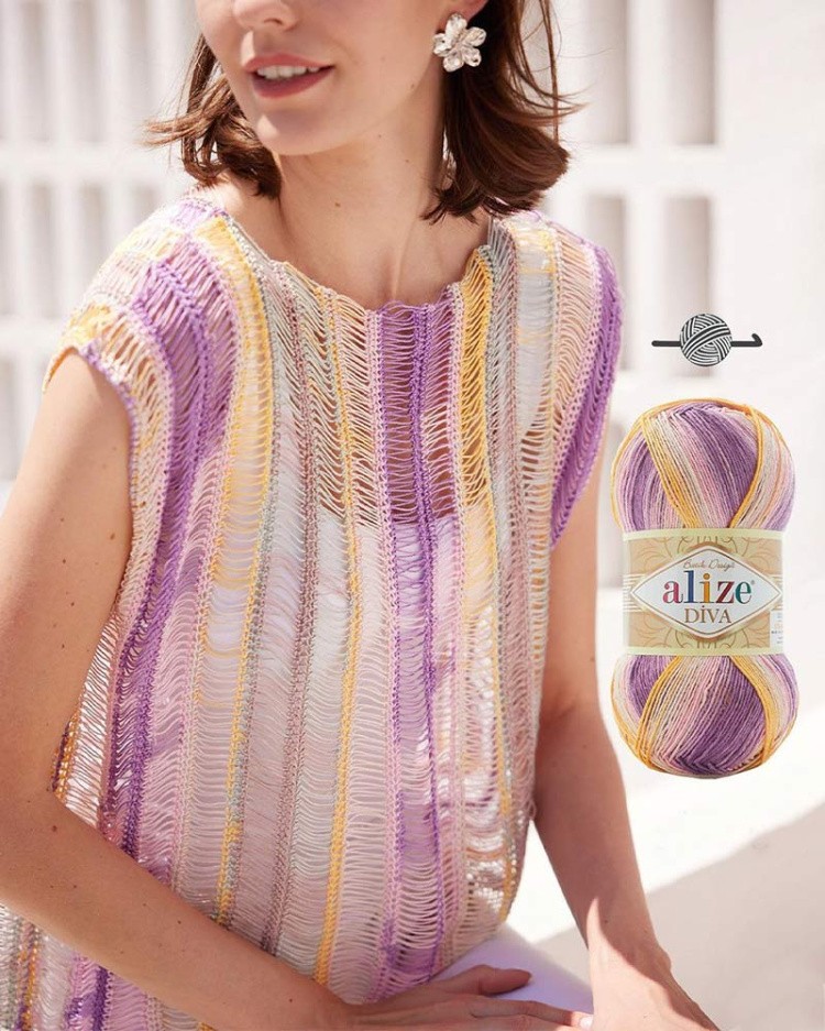 Пряжа ALIZE Diva batik design (3245), мультиколор, 5 шт. по 100 г — картинка 14