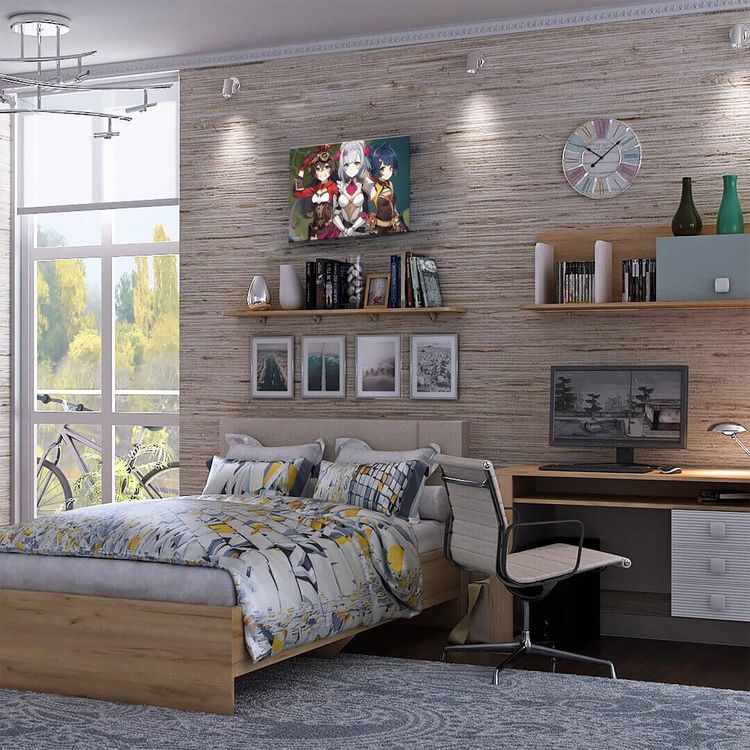 Картина по номерам «Геншин. Эмбер, Ноэль и Сян Лин» — картинка 4