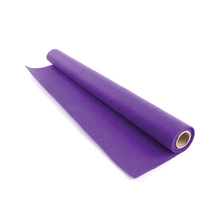 Цветной фетр для творчества в рулоне 500х700 мм, толщина 2 мм, фиолетовый, ОСТРОВ СОКРОВИЩ — картинка 2