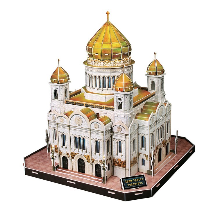 Сборная модель Храм Христа Спасителя, 127 элементов, REZARK