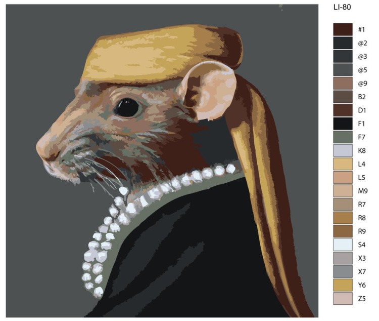 Картина по номерам «Портрет в историческом костюме» — картинка 2