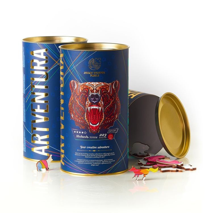 Деревянные пазлы Артвентура «Медведь тотем» — картинка 4