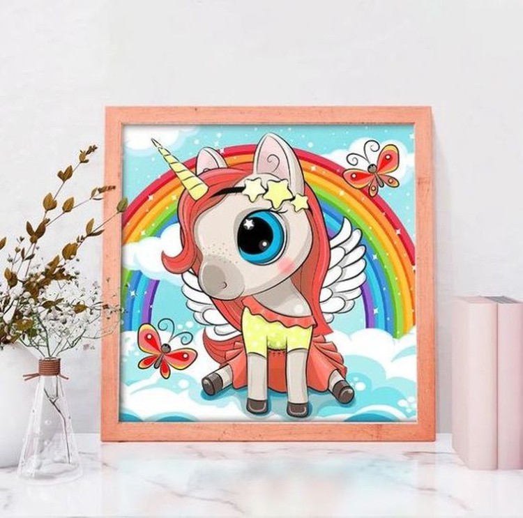 Алмазная вышивка «Единорог и радуга» — картинка 3