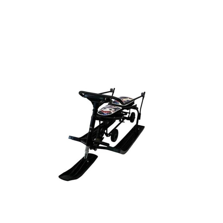 Снегокат детский 507 TWINS BABY Wheel для двоих со спинкой — картинка 5