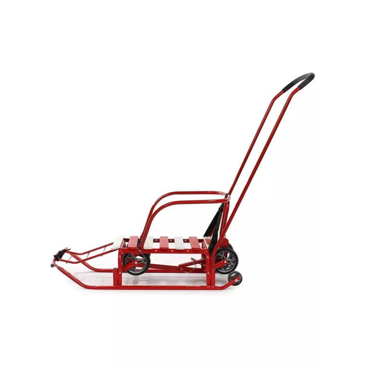 Санки детские с колесами зимние Тимка 5, алый — картинка 7