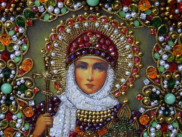 Набор вышивки хрустальными камнями «Святая Ольга» — картинка 6