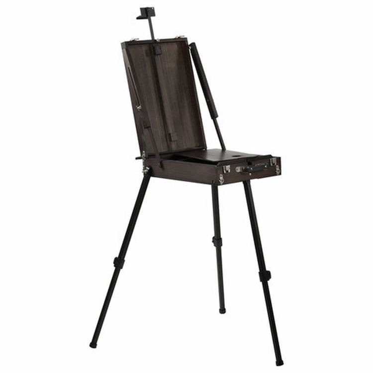 Этюдник-мольберт BRAUBERG ART PREMIERE, алюминиевые ножки, холст до 82 см, кофейный — картинка 2