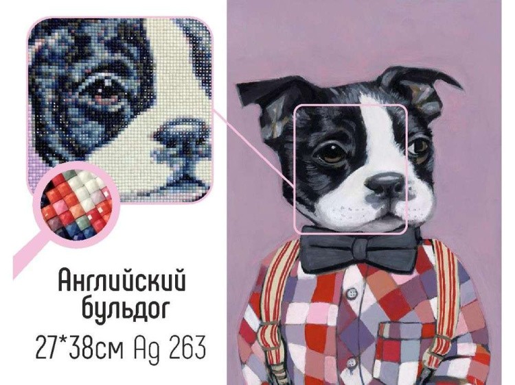 Алмазная вышивка «Английский бульдог» — картинка 2