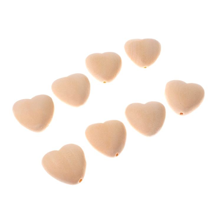 Бусины «Сердце», дерево, 20 мм, 20 шт. — картинка 5