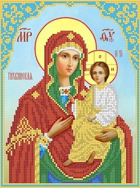 Рисунок на ткани «Богородица Тихвинская»