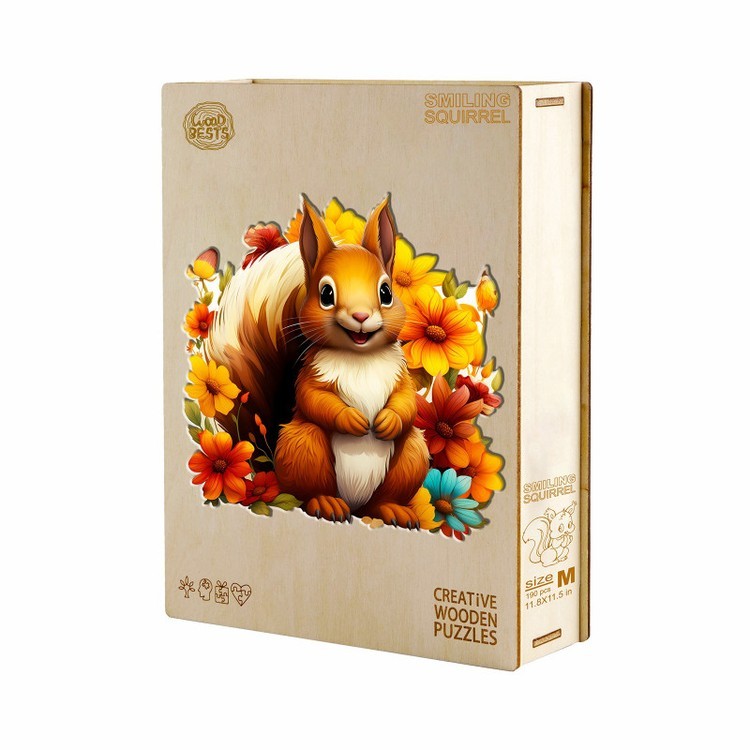 Деревянные пазлы «Рыжая белочка S», Woodbests — картинка 5