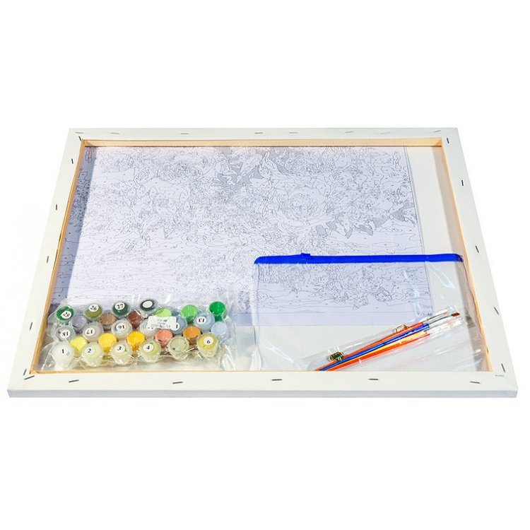 Картина по номерам «Белые розы» — картинка 3