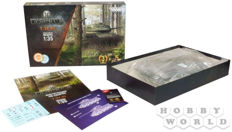 Сборная модель World of Tanks - Т-34-85, Масштабная модель 1:35  — картинка 4