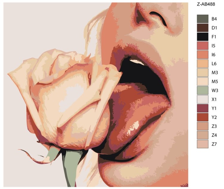 Картина по номерам «Роза на вкус» — картинка 2