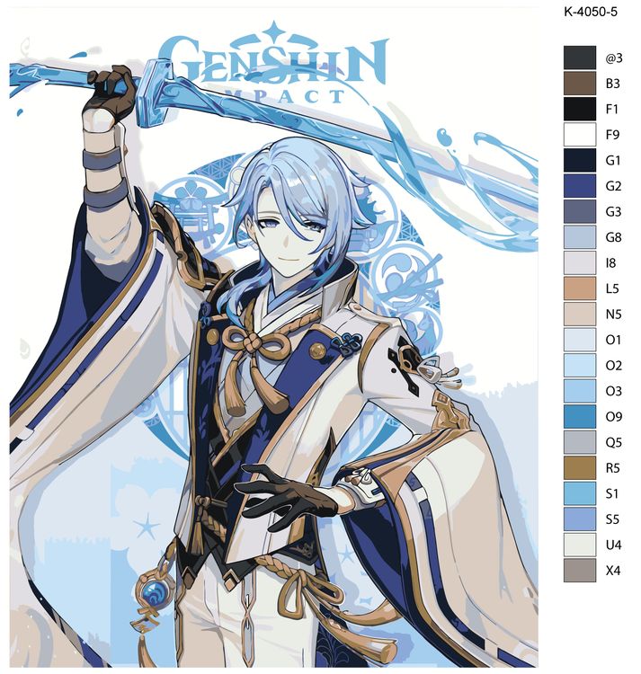 Картина по номерам «Геншин. Аято» — картинка 2