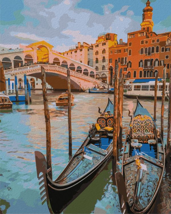 Картина по номерам «Лодки Венеции»