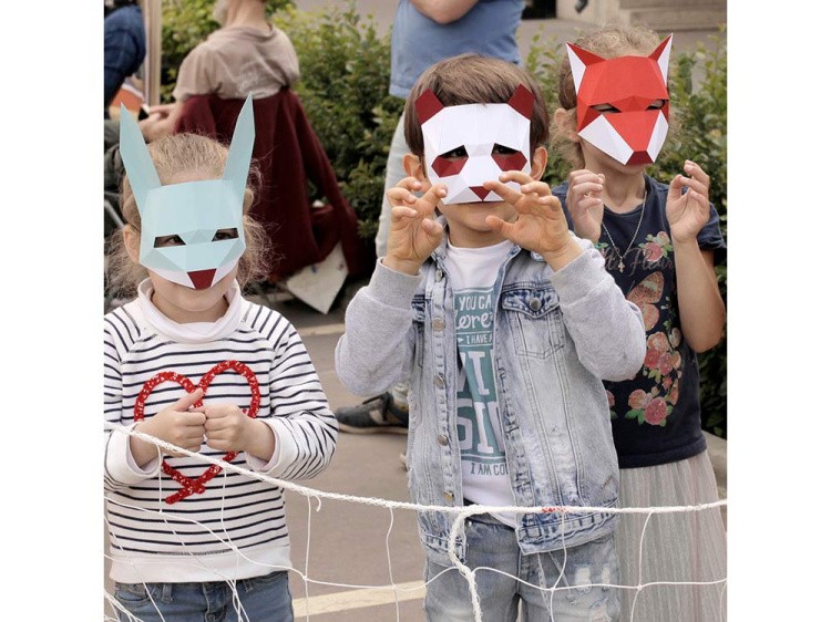 Бумажная модель для склеивания Набор масок для детей, 5 шт. — картинка 3