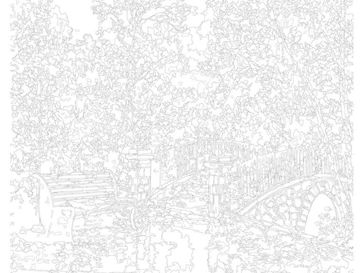 Картина по номерам «Лавочка» — картинка 3