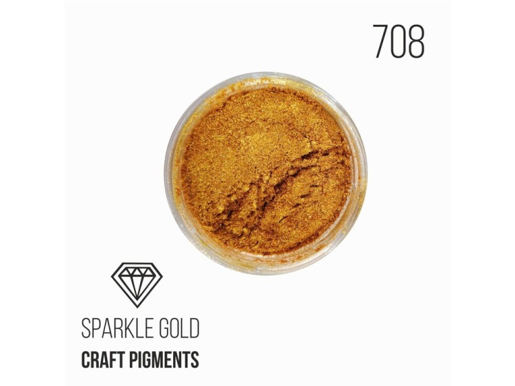Пигмент минеральный искрящееся золото (Sparkle Gold) 25 мл, CraftPigments