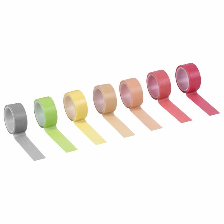 Клейкие WASHI-ленты для декора «Пастель», 7 цветов, 15 мм х 3 м — картинка 4