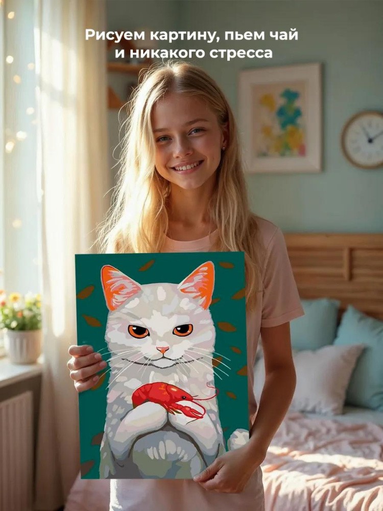 Картина по номерам «Любимое лакомство. Раки» — картинка 6