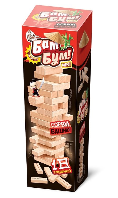 Настольная игра «Бам-Бум mini» (падающая башня)