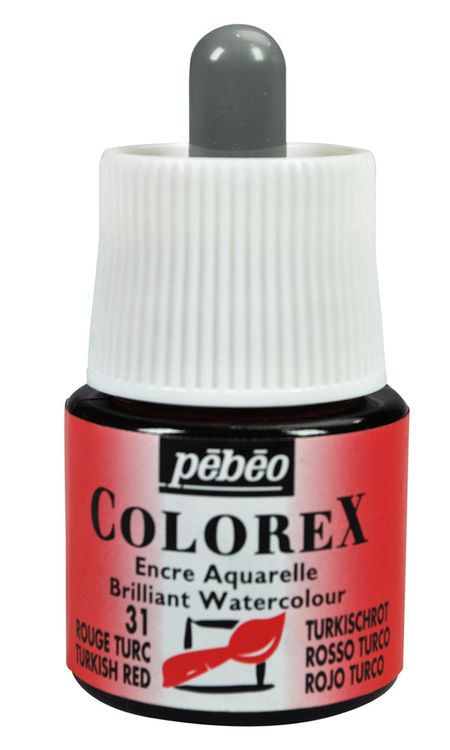 Акварельные чернила Pebeo Colorex (красный турецкий), 45 мл