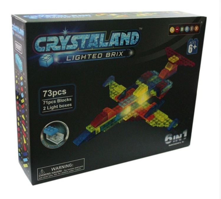 Светящийся конструктор CRYSTALAND «Истребитель 6 в 1» — картинка 2