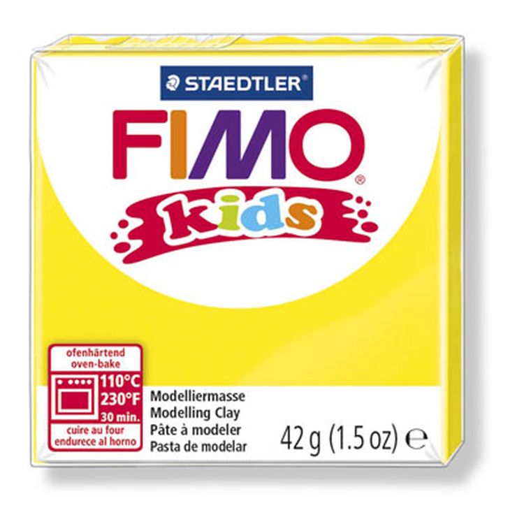 Полимерная глина FIMO Kids, цвет: желтый, 42 г