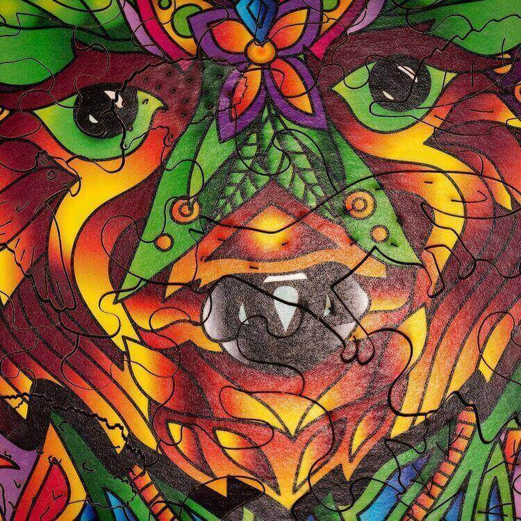 Деревянный пазл Wood Trick «Вдохновленный медведь» — картинка 9