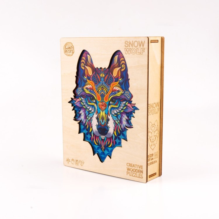 Деревянные пазлы «Снежный Волк S», Woodbests — картинка 5