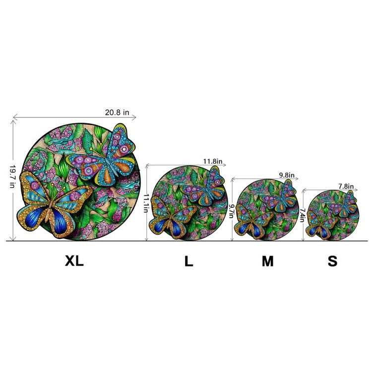 Деревянные пазлы «Красивая Бабочка XL», Woodbests — картинка 3