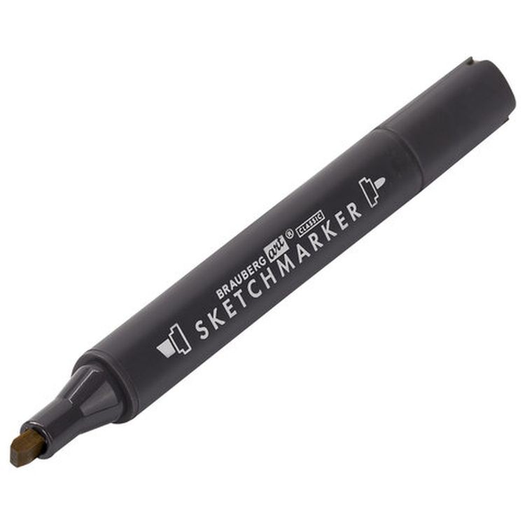 Маркер для скетчинга двусторонний 1 мм - 6 мм BRAUBERG ART CLASSIC, цвет: светлый желто-серый — картинка 6