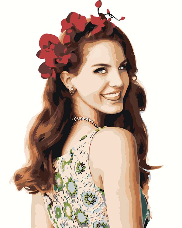 Картина по номерам «Lana Del Rey Лана Дель Рей 4»