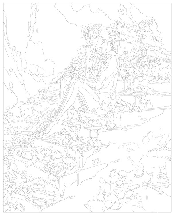 Картина по номерам «Девушка на горе из золота» — картинка 3