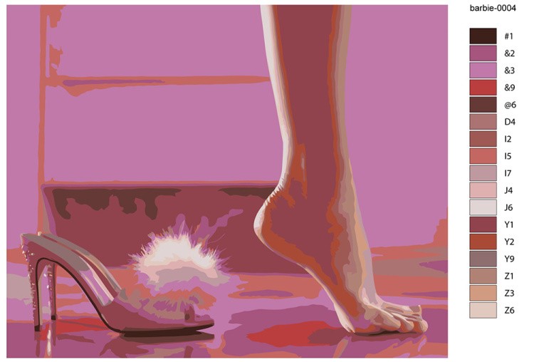 Картина по номерам «Барби: Изящная ножка» — картинка 2