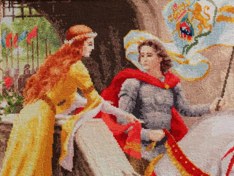 Набор для вышивания «Рыцарь на белом коне» — картинка 3