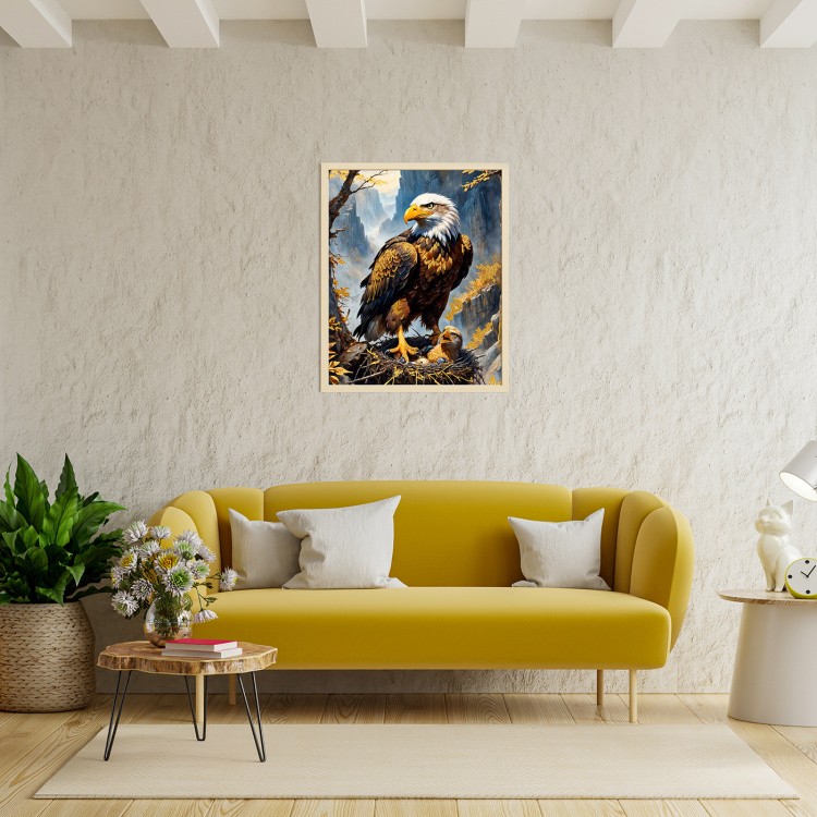 Картина по номерам с поталью «Белоголовый орлан» — картинка 7