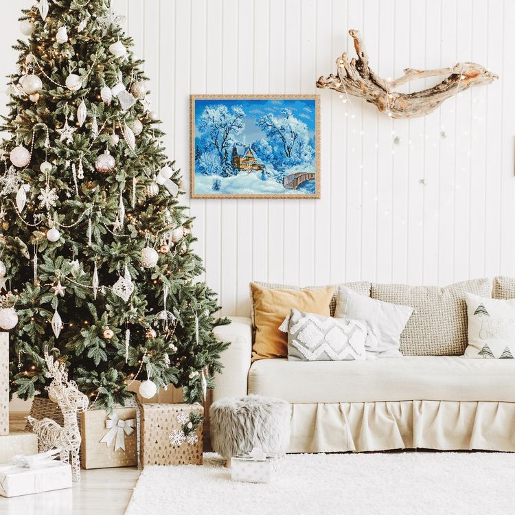 Алмазная вышивка «Сказочная зима» — картинка 5