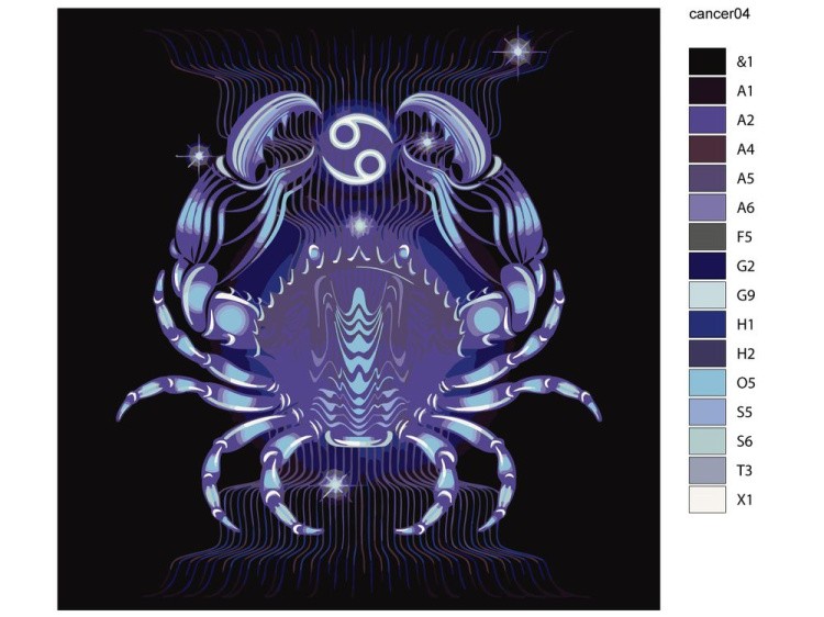 Картина по номерам «Знак зодиака. Рак 3» — картинка 2