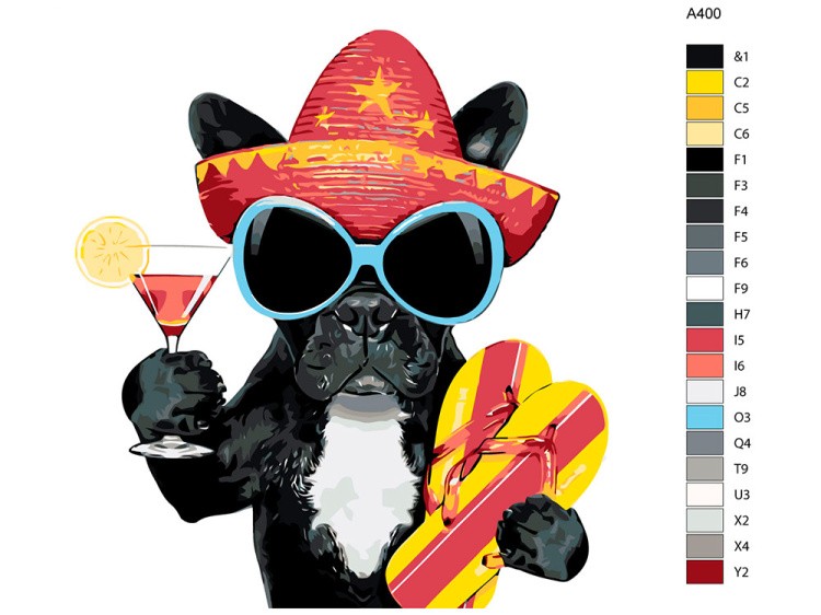 Картина по номерам «Пёс-мексиканец» — картинка 2