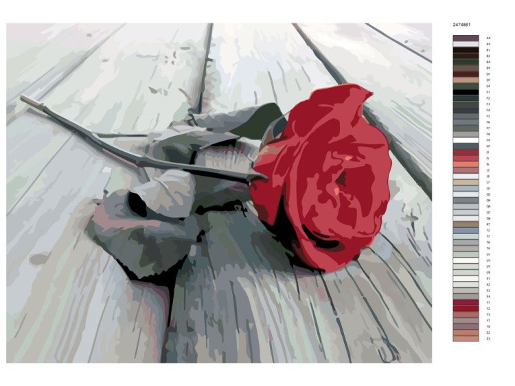 Картина по номерам «Цветок розы» — картинка 2