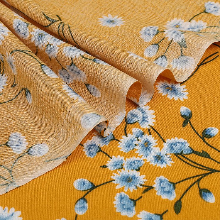 Ткань Штапель с рисунком, 5 м, ширина 145 см, 110 г/м2, цвет: с3 желтый, TBY — картинка 5