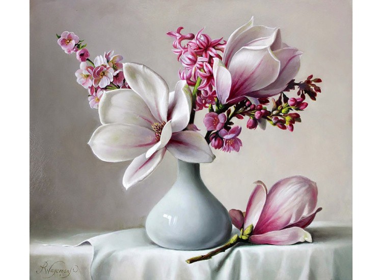 Картина по номерам «Букет с магнолией» — картинка 2