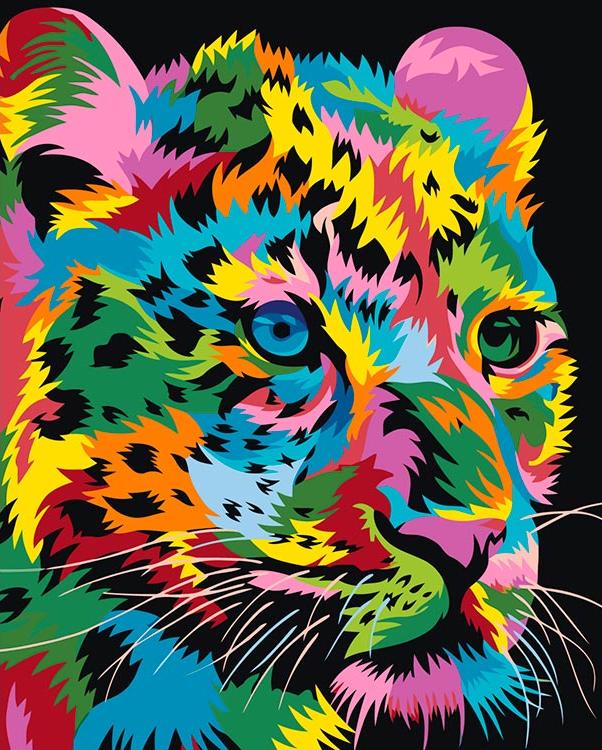 Картина по номерам «Красочный леопард»