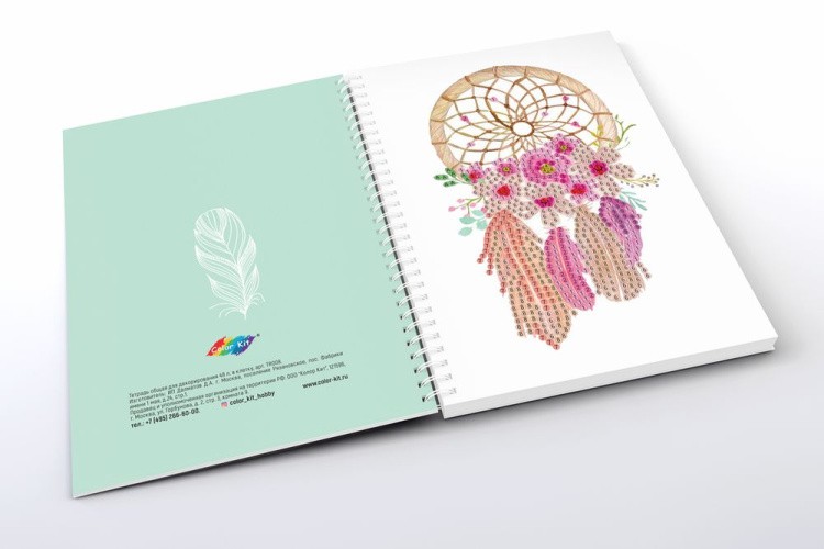 Алмазная мозаика - тетрадь «Ловец снов» — картинка 5