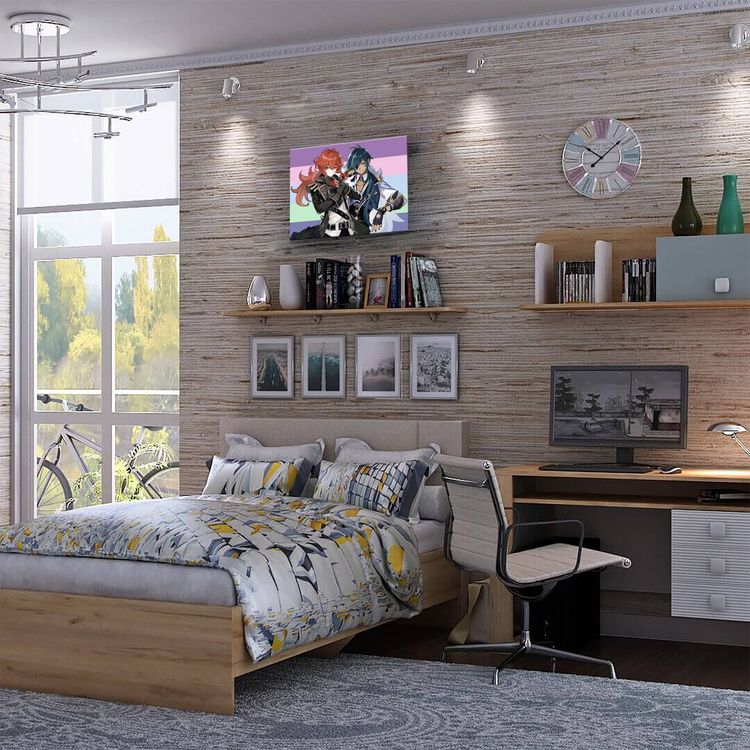 Картина по номерам «Геншин. Дилюк и Кэйа» — картинка 4