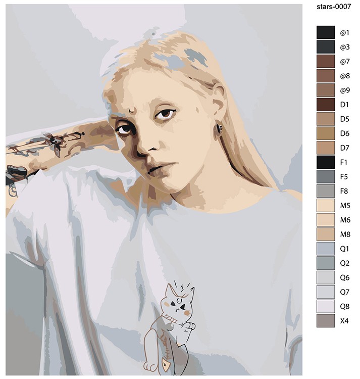 Картина по номерам «Блогер Даша Каплан: портрет 40x50» — картинка 2