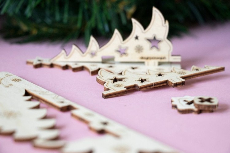 Конструктор из дерева «С Новым Годом», UNIWOOD — картинка 2